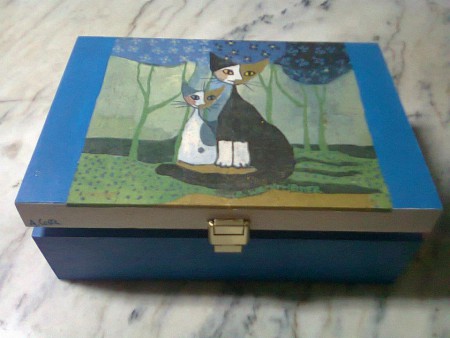 Caixa " gatos azuis" REF: C97